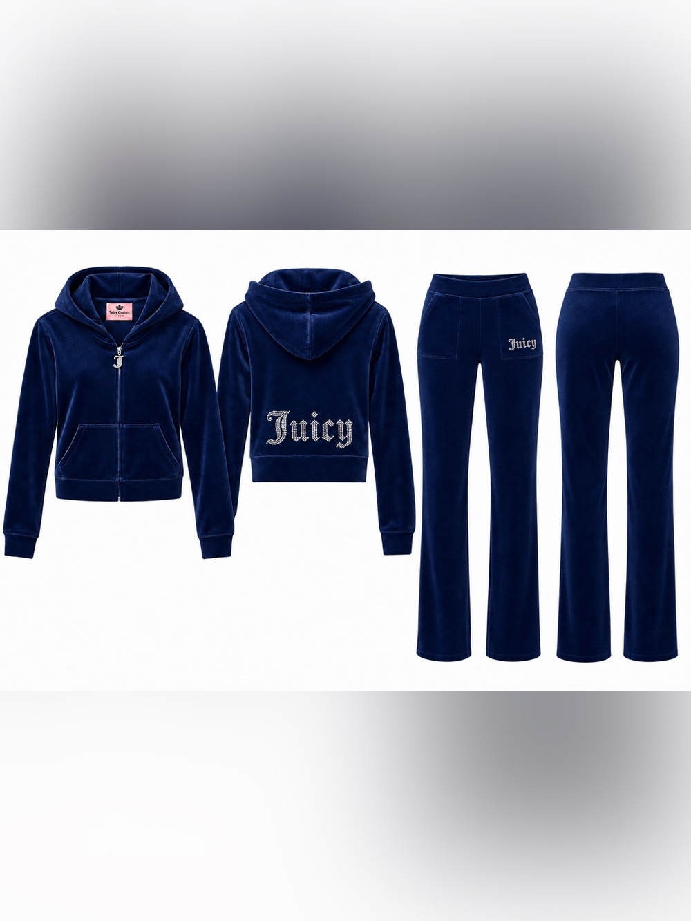 🫐Small Atlantis Navy🫐Juicy Couture Velour Tracksuit
